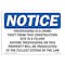 Signmission Sign, 7" H, 10" W, Rigid Plastic, Trespassing Is A Crime Theft From Construction Sign, Landscape OS-NS-P-710-L-18732 - alternate 1